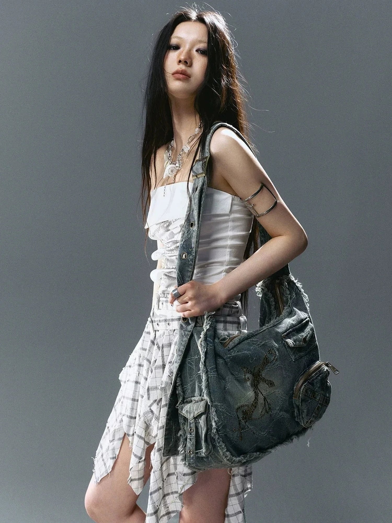 Chinese Clothing Cest Nous Update Washed Star Cross Messenger Bag