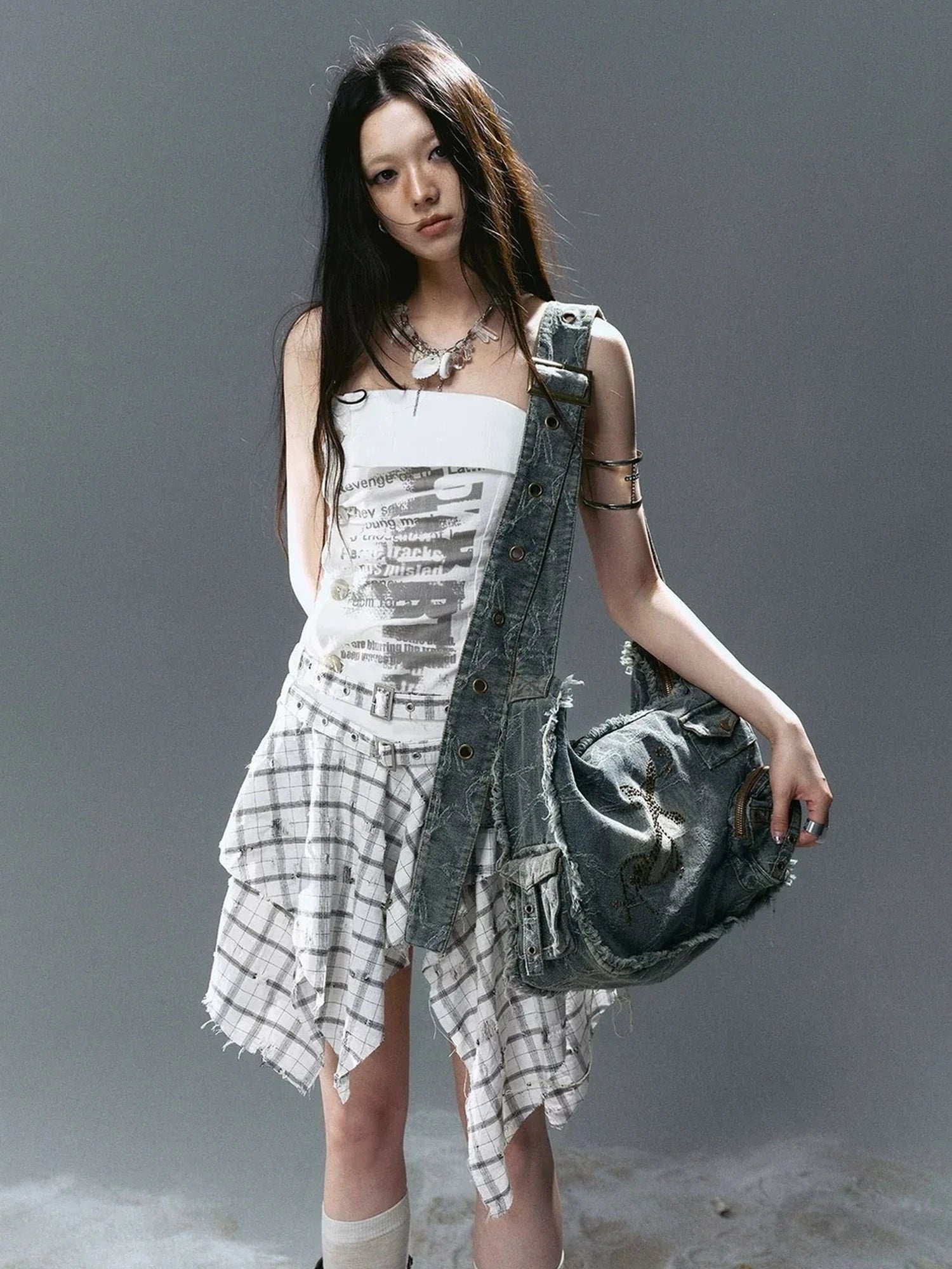 Chinese Clothing Cest Nous Update Washed Star Cross Messenger Bag