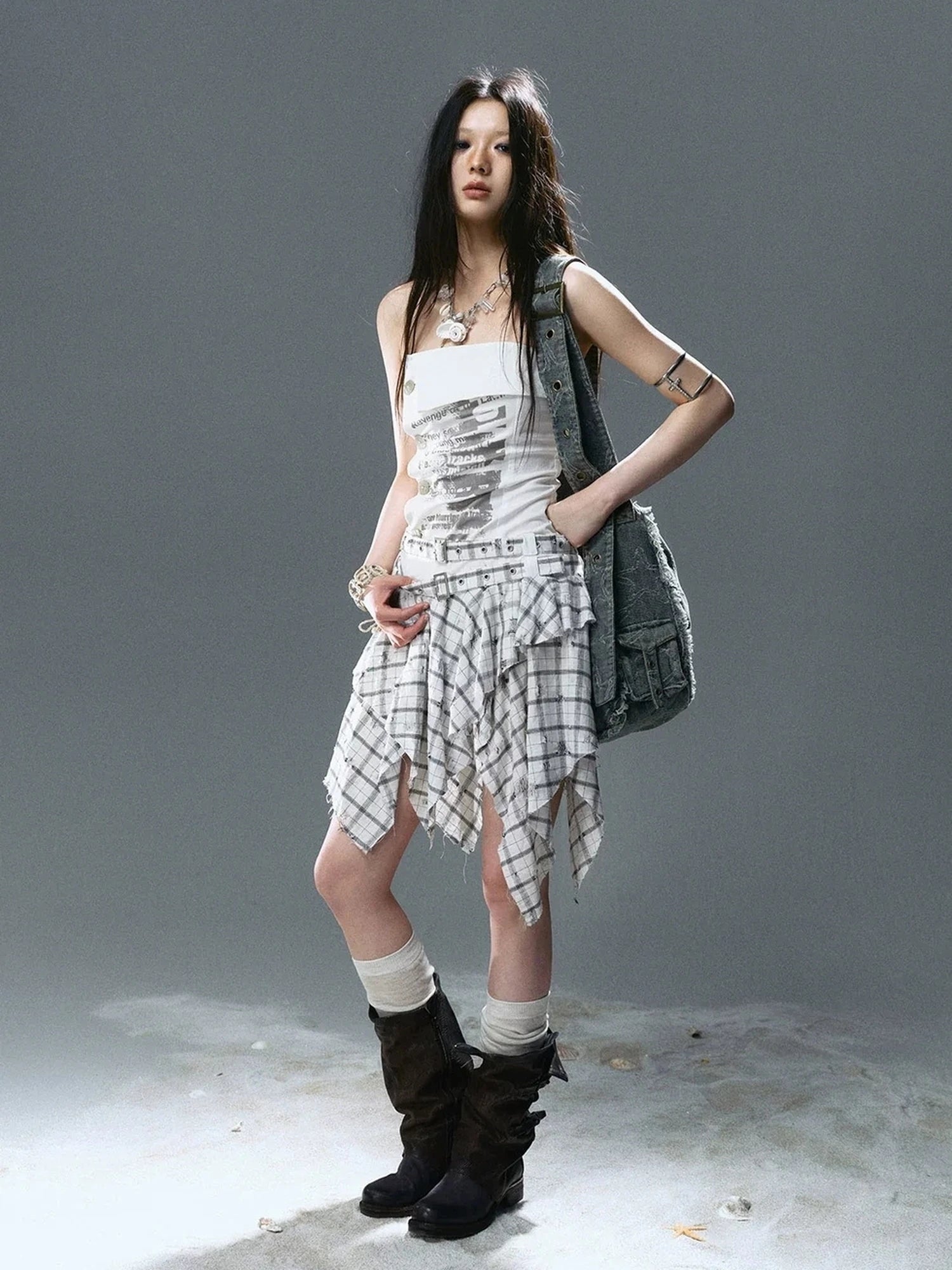 Chinese Clothing Cest Nous Update Washed Star Cross Messenger Bag