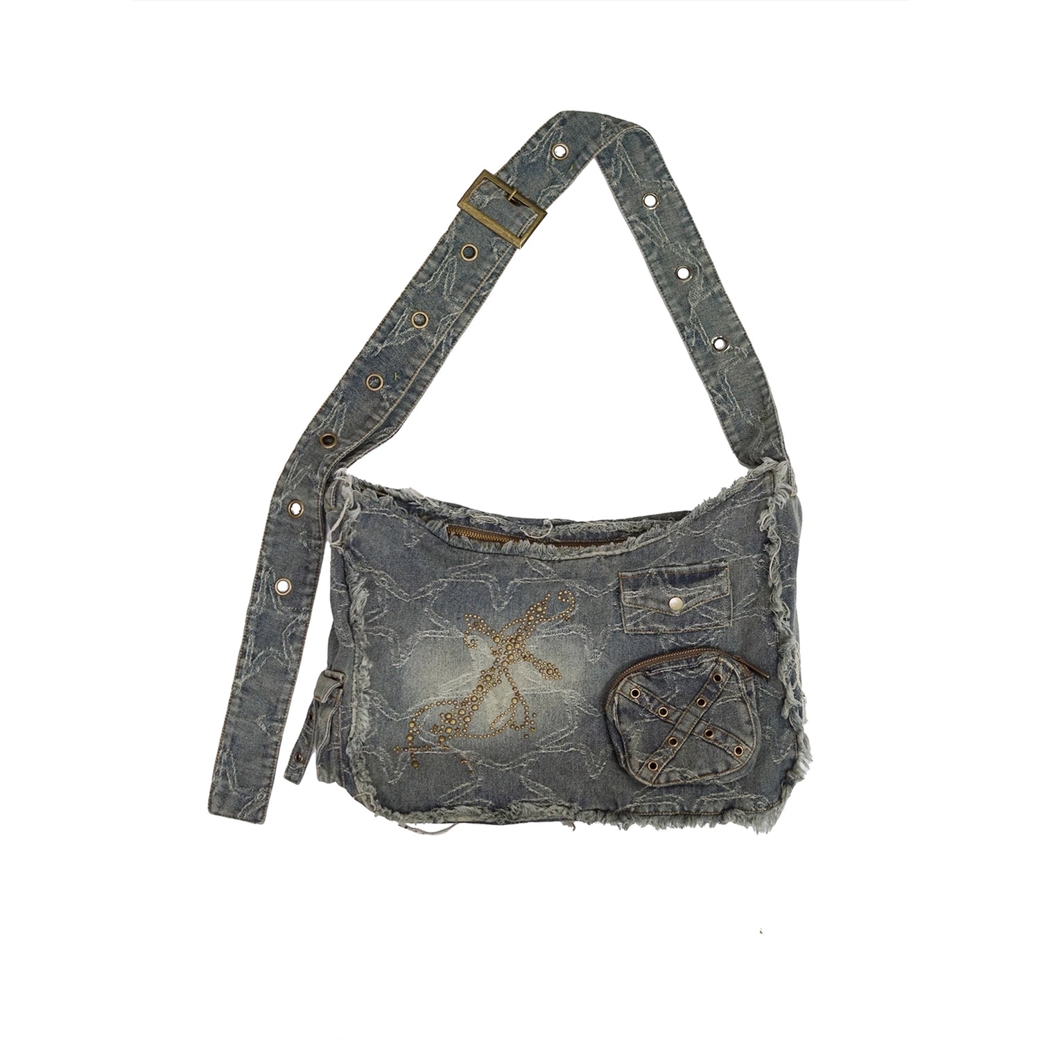 Chinese Clothing Cest Nous Update Washed Star Cross Messenger Bag MISSTT