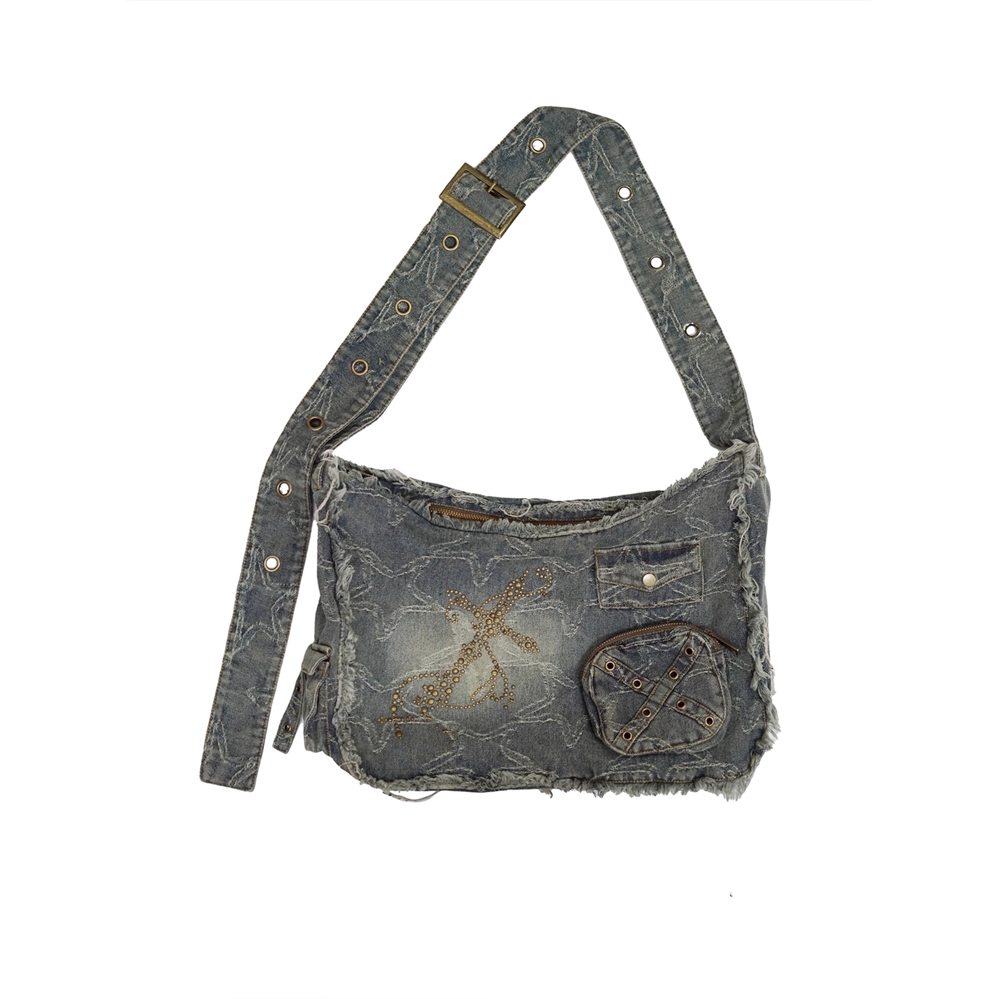 Chinese Clothing Cest Nous Update Washed Star Cross Messenger Bag MISSTT