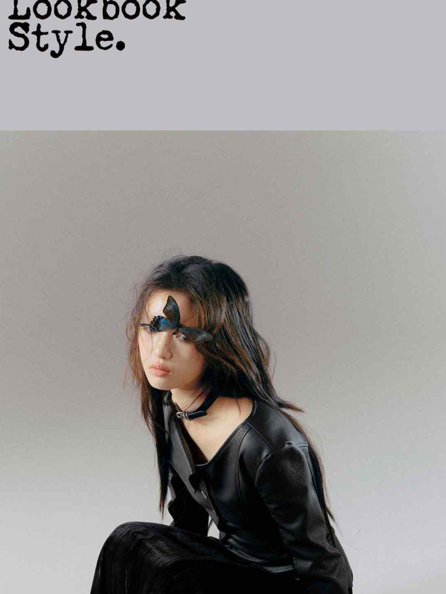 Cest Nous Vintage Dark Asymmetrical Leather Velvet Dress