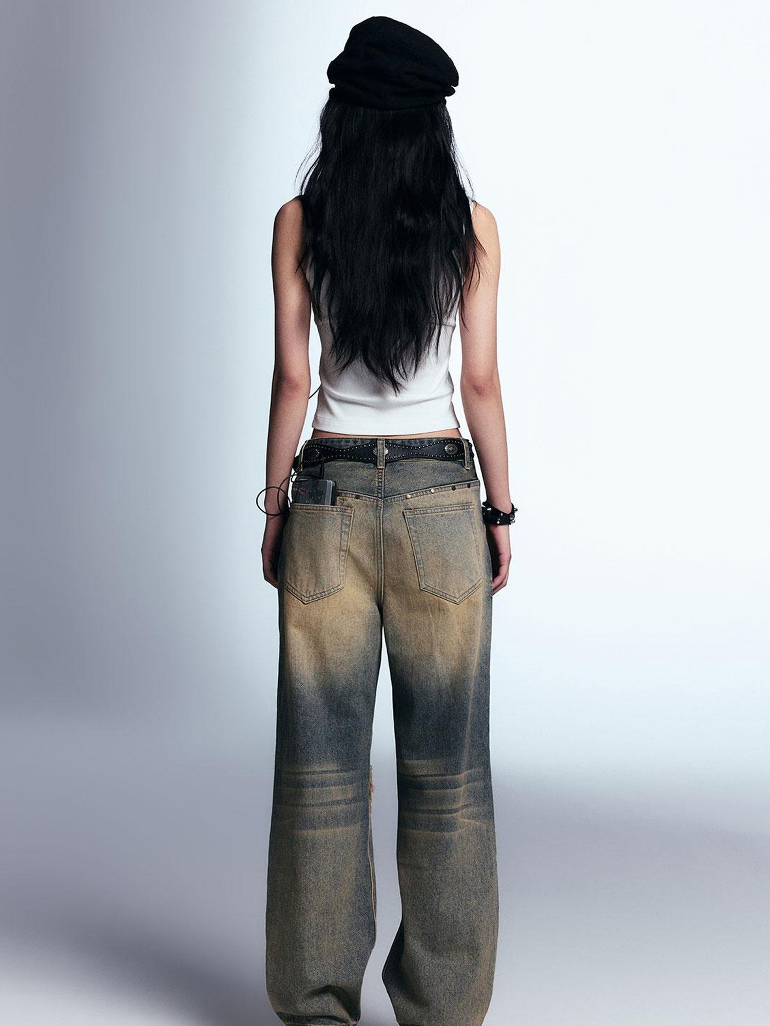 Cest Nous Vintage Distressed Relaxed Denim Jeans