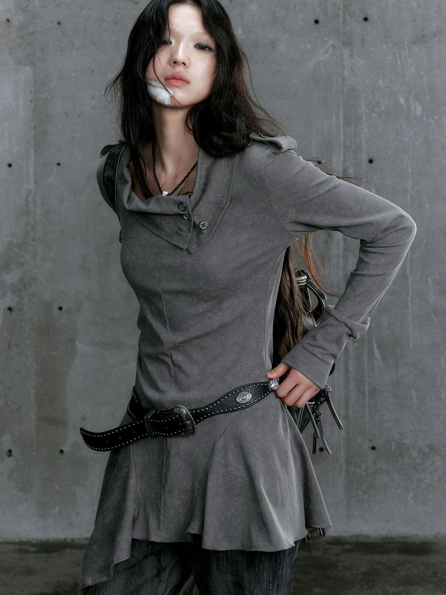 Update Cest Nous Wandering Poetess Stacked Neck Slim Long Sleeve Tee