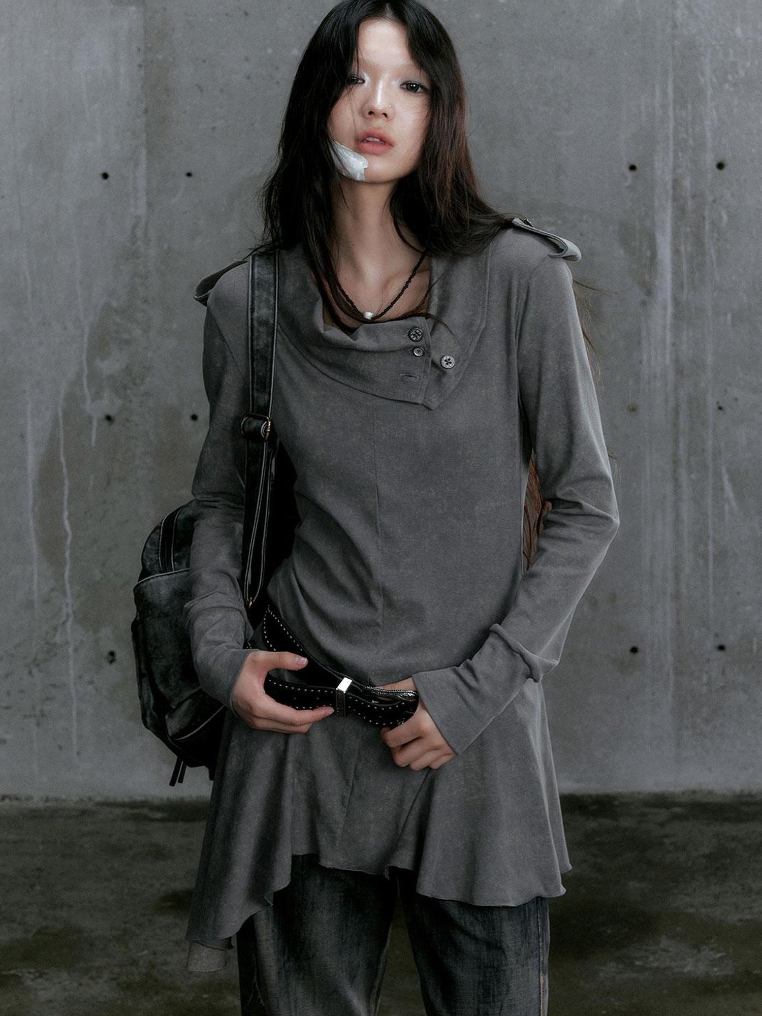 Update Cest Nous Wandering Poetess Stacked Neck Slim Long Sleeve Tee