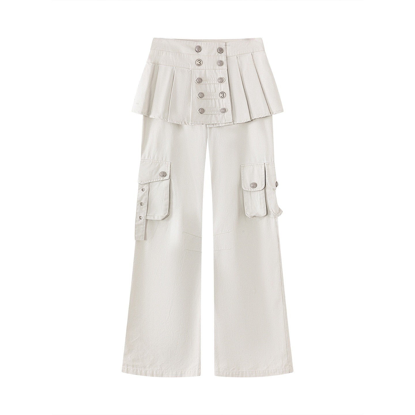 Cest_Nous_Washed_Pleated_Panel_Splice_Cargo_Straight_Microflare_Women&