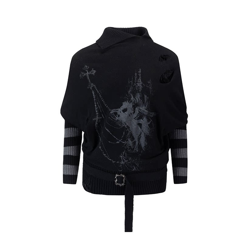 Cest_Nous_Wool_Blend_Punk_Batwing_Sleeve_Regular_Fit_Women_Striped_Character_T-Shirt_MISSTT