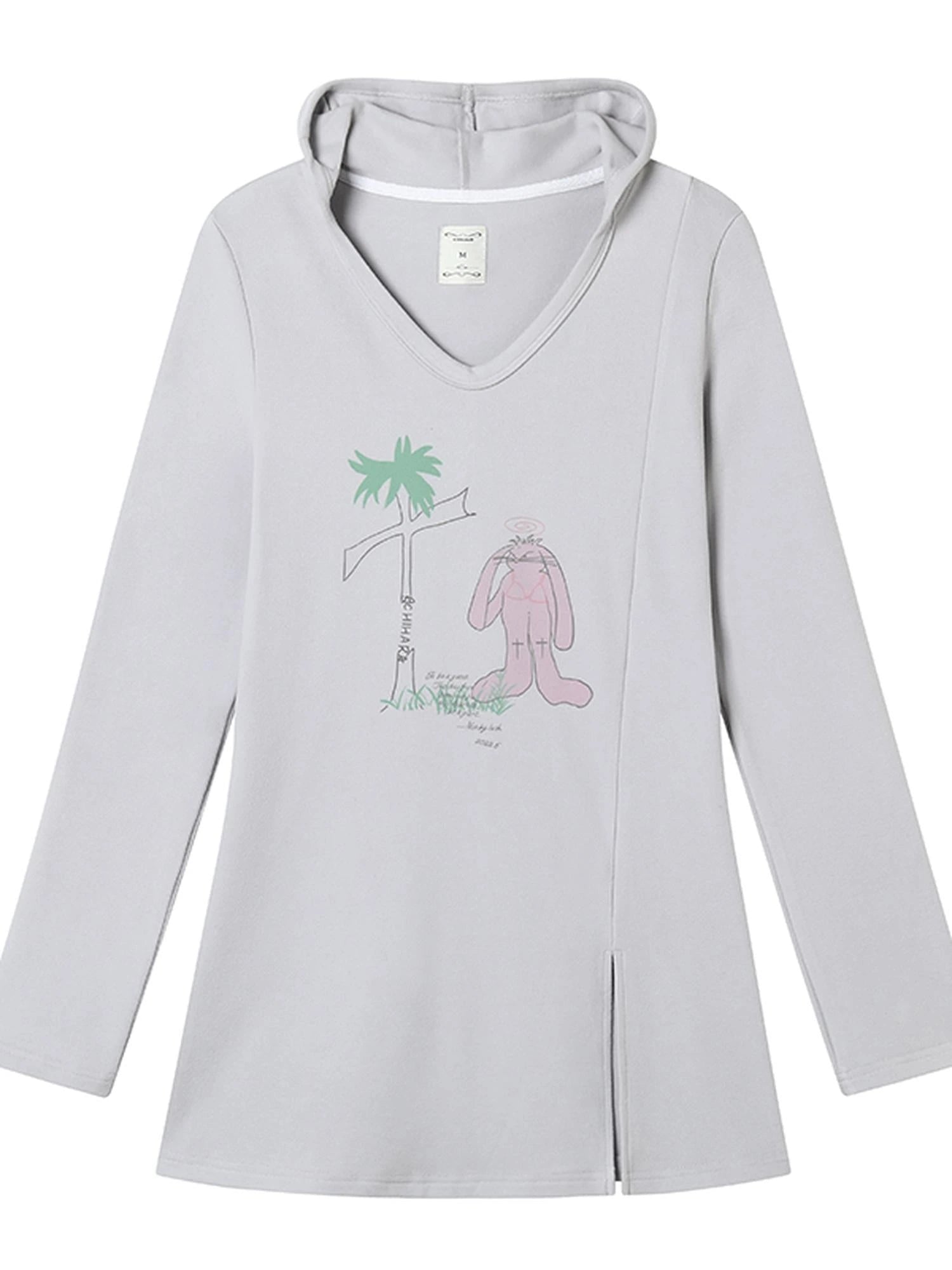 Peter Rabbit V-Neck Hooded Slim Fit Tee