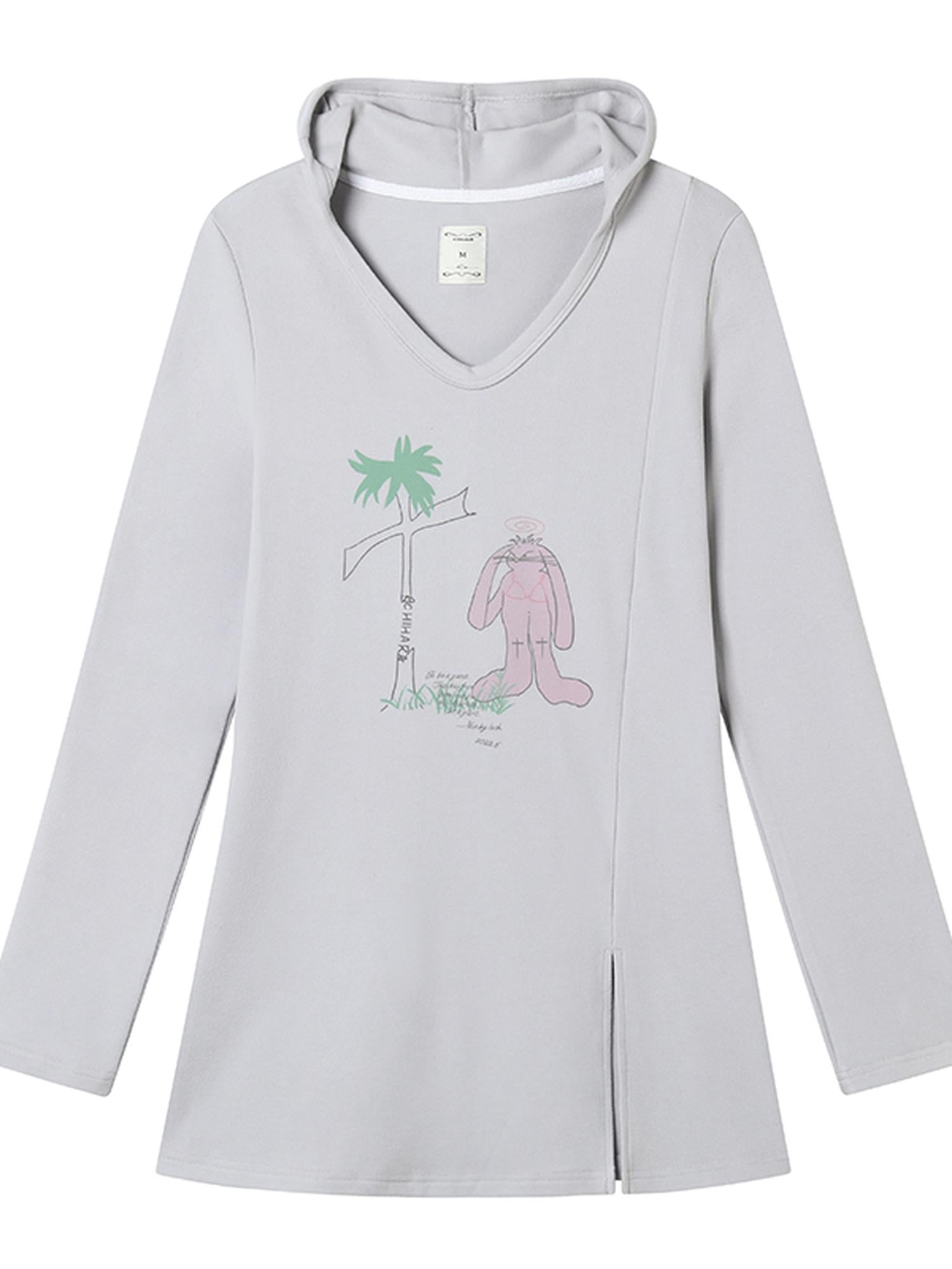 Achihara Peter Rabbit V-Neck Hooded Slim Fit Tee