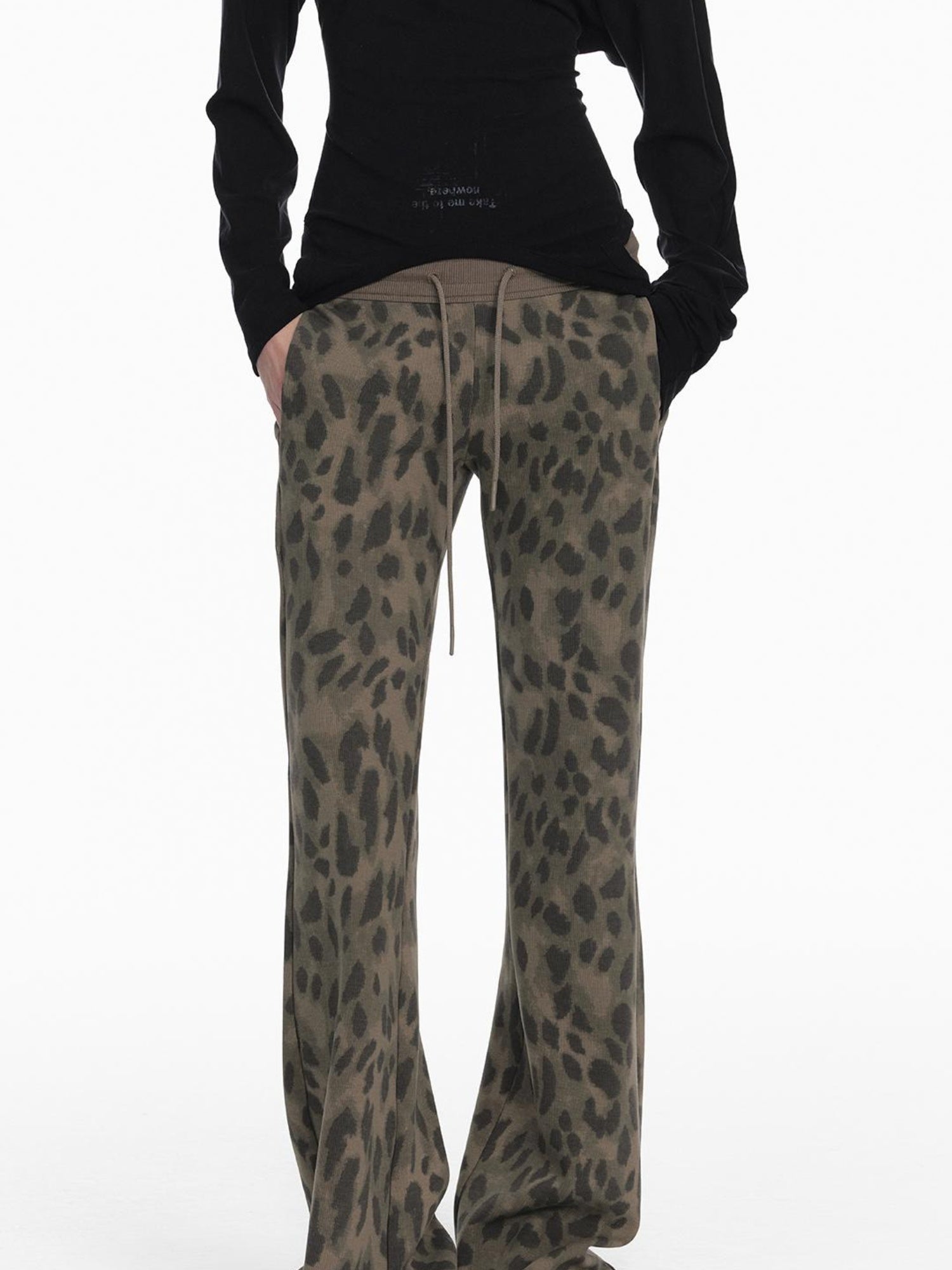 STRIKE A POSE Chic Leopard Print Hoodie & Pants Set Slim Fit Casual Outfit