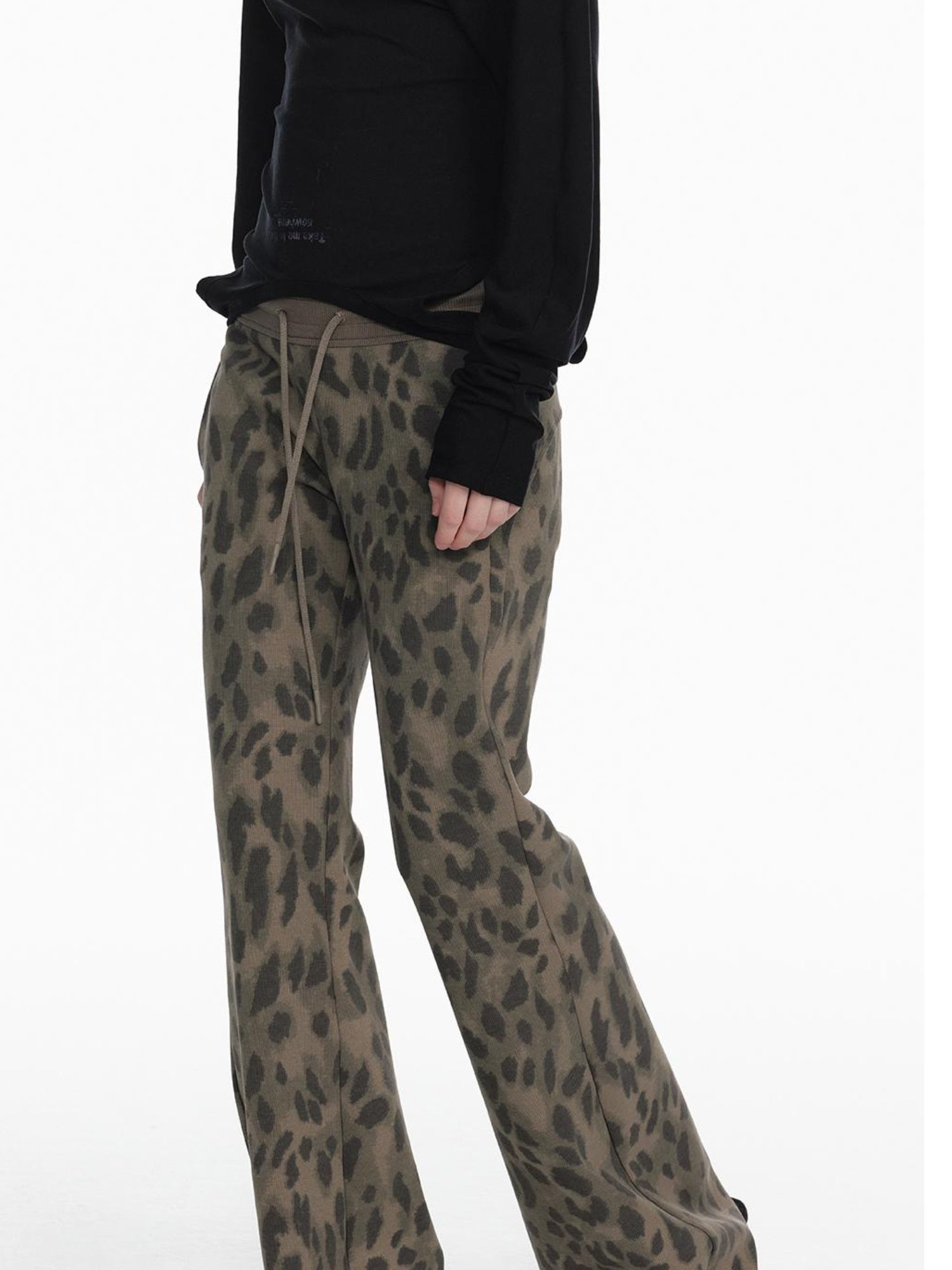 STRIKE A POSE Chic Leopard Print Hoodie & Pants Set Slim Fit Casual Outfit