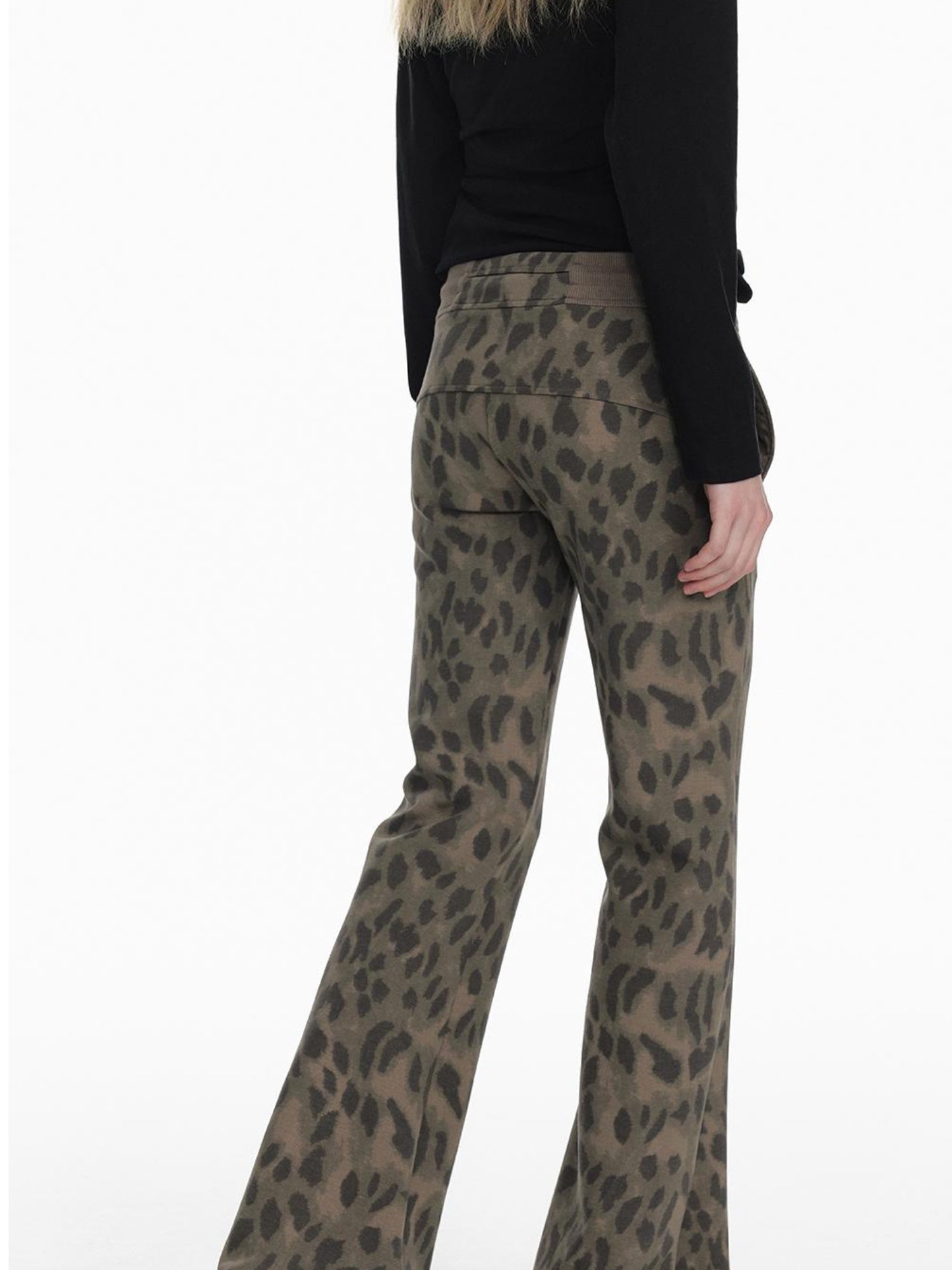 STRIKE A POSE Chic Leopard Print Hoodie & Pants Set Slim Fit Casual Outfit