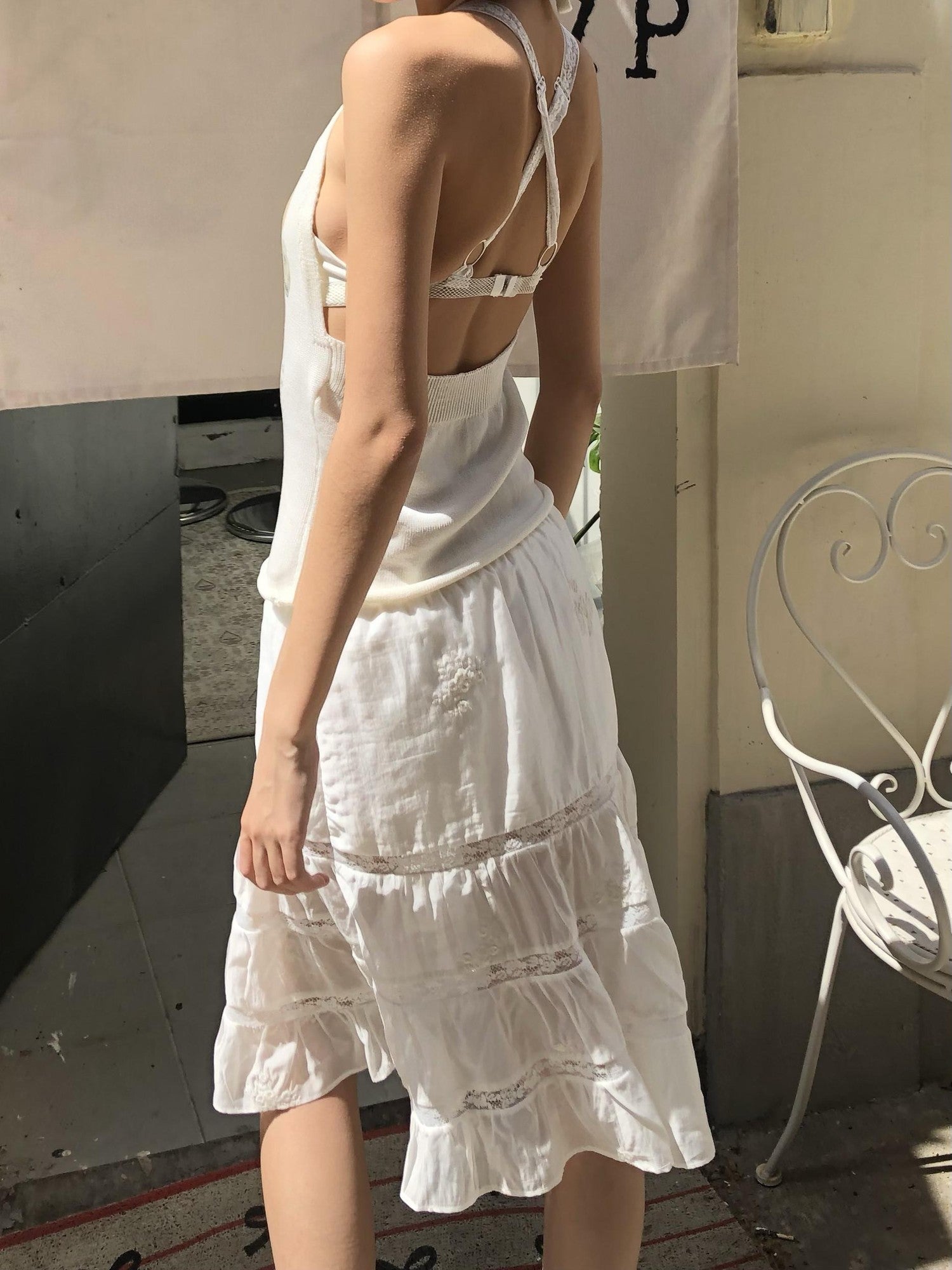 Chipchipshop Cat Jacquard Knitted Button High Waist A Line Women&