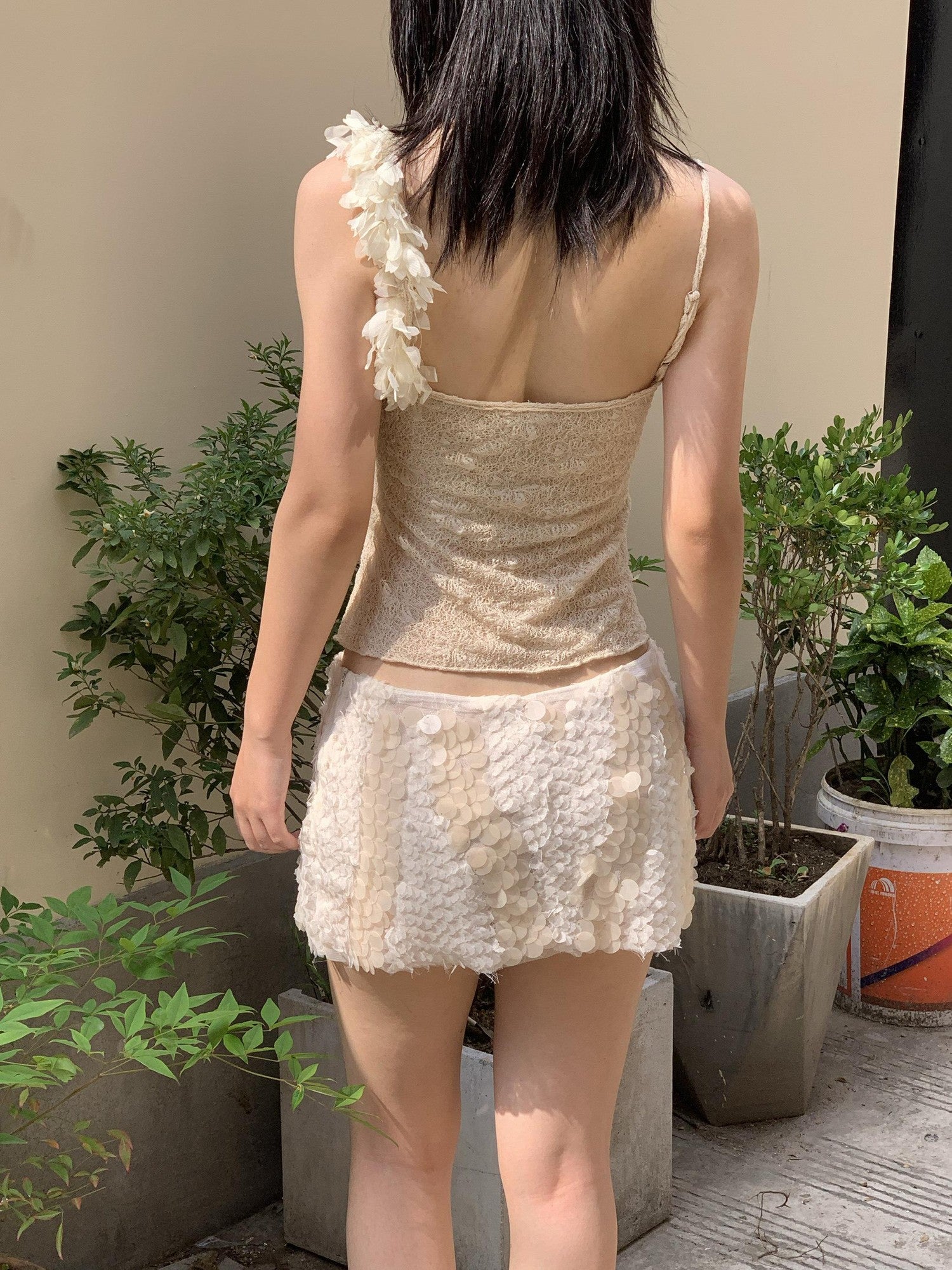 Chipchipshop Fairy Petal Lace Backless Women&