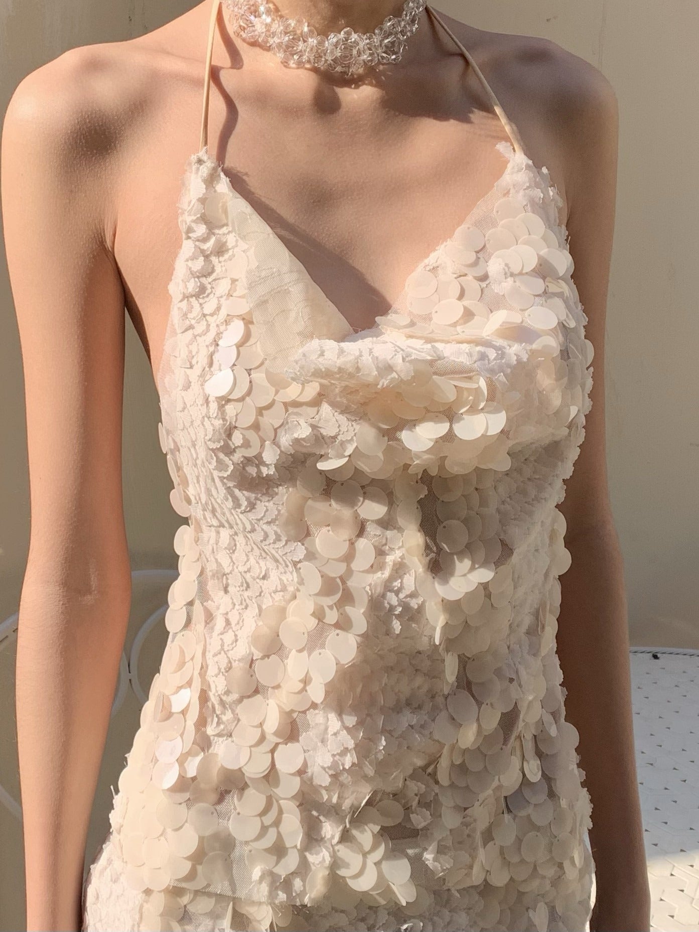 Chipchipshop_Mermaid_Nude_Sequin_Plunging_Neckline_Women&