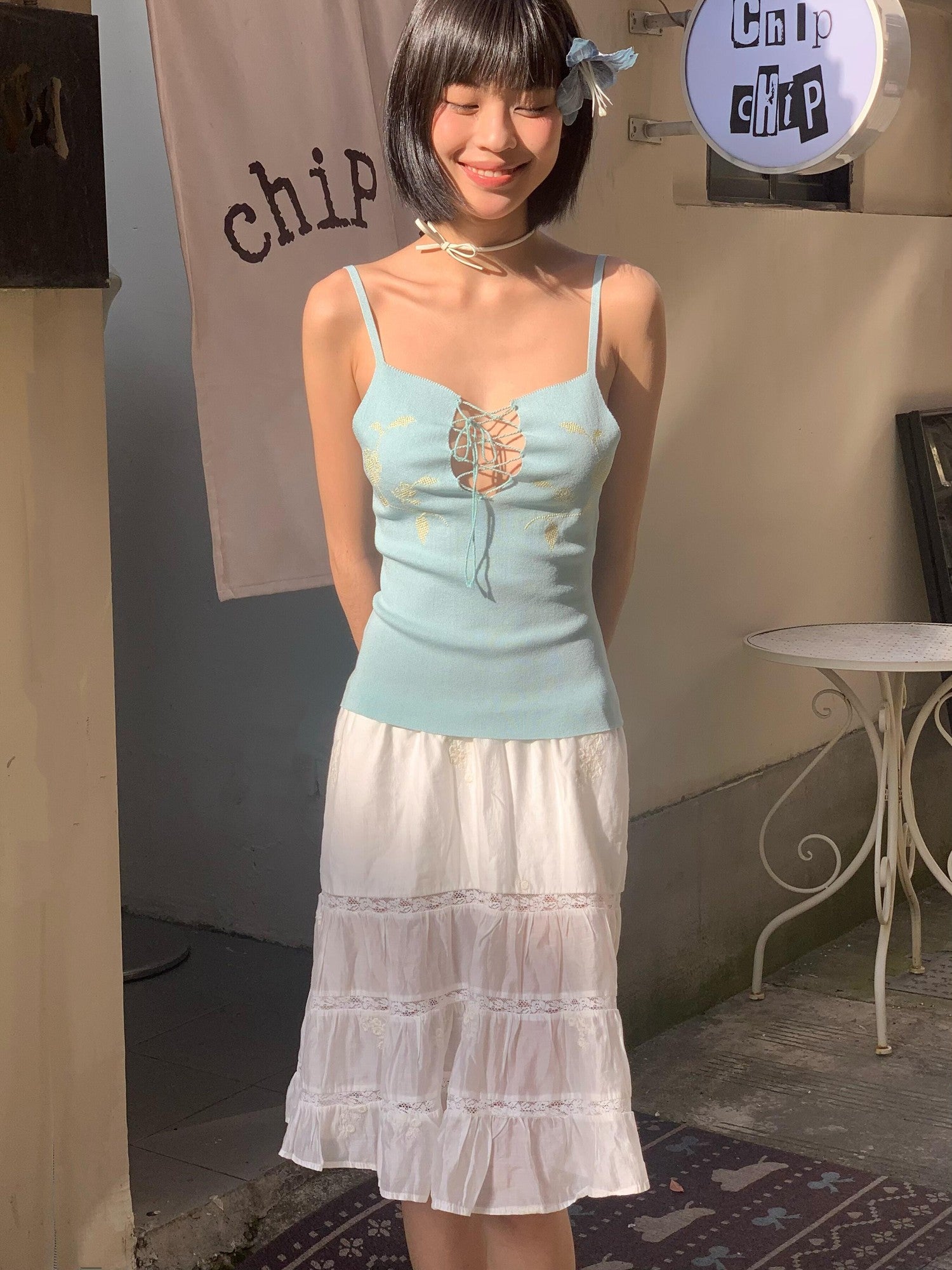 Chipchipshop Mint Green Original Knitted Stretch Wide Strap Women&