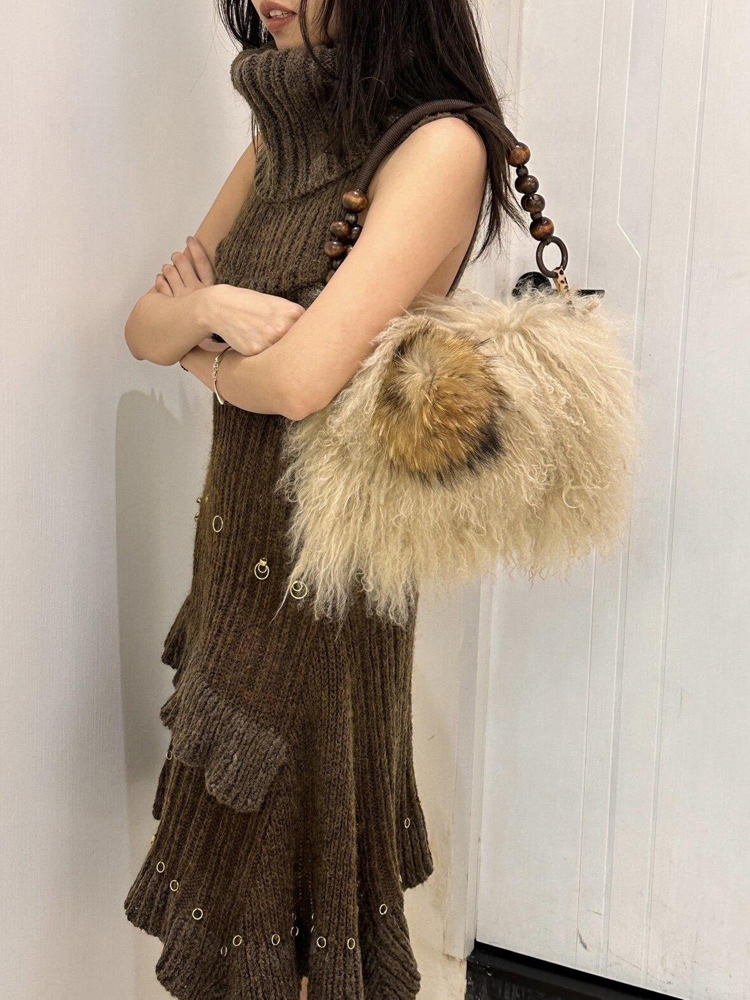 Chipchipshop Moss Green Hand Beaded Knit Women&