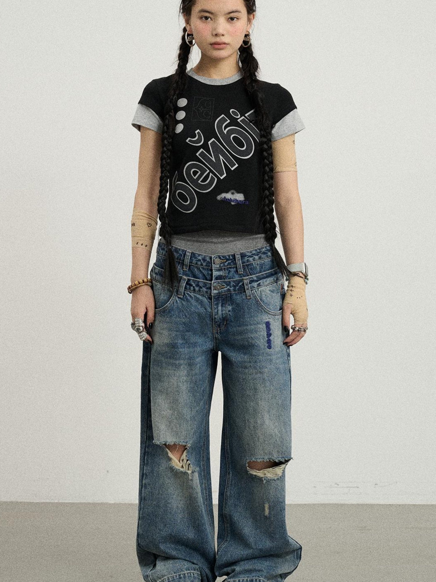 Achihara Christmas Eve Printed Short Sleeve T-Shirt