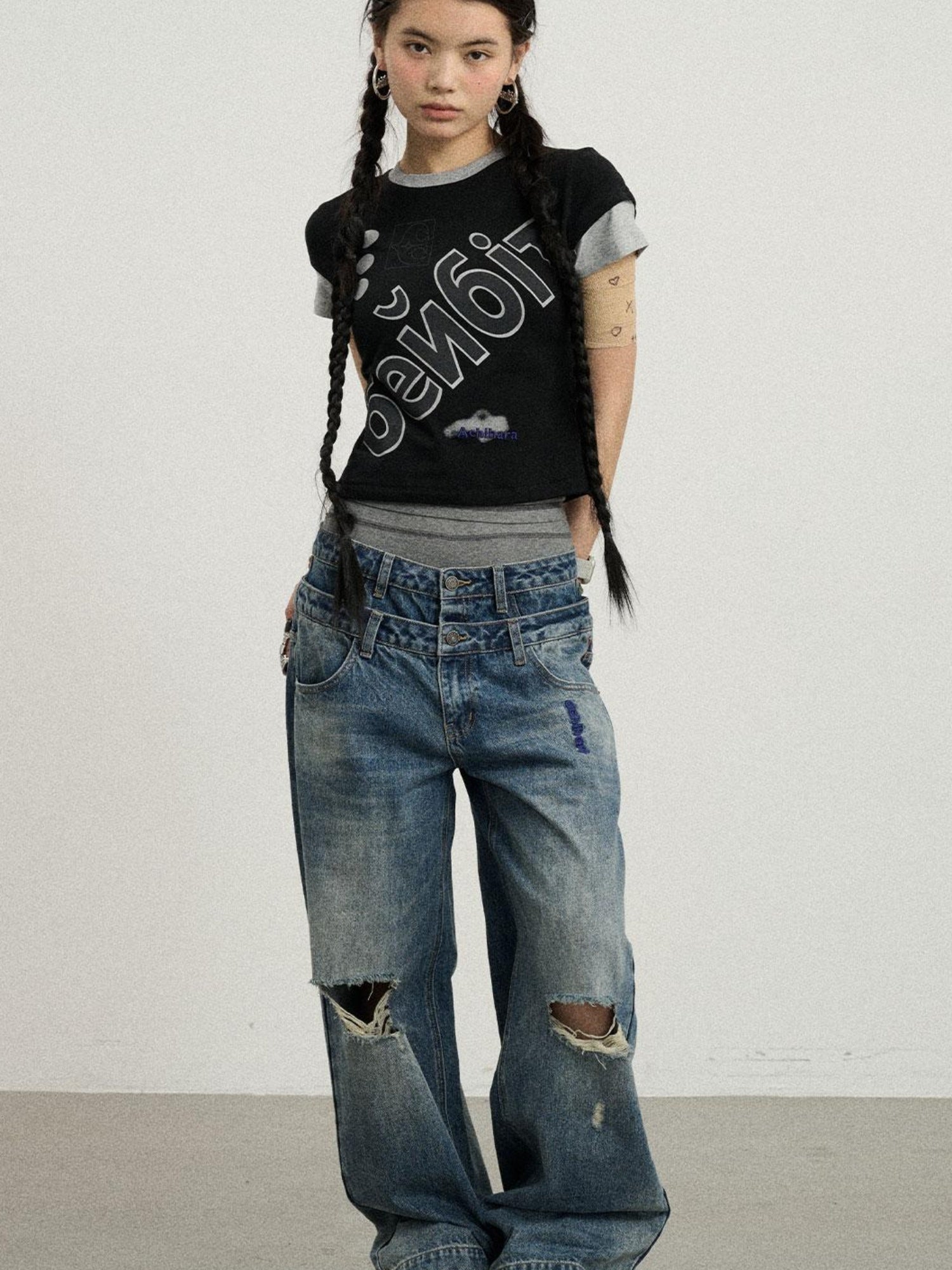 Achihara Christmas Eve Printed Short Sleeve T-Shirt