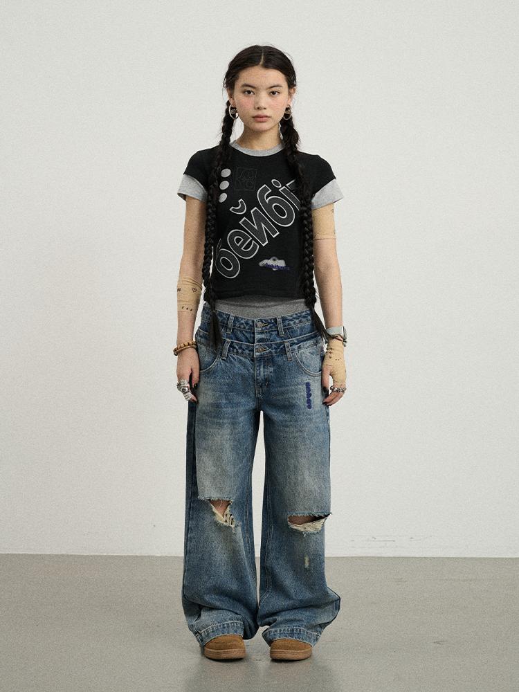 Achihara Christmas Eve Printed Short Sleeve T-Shirt