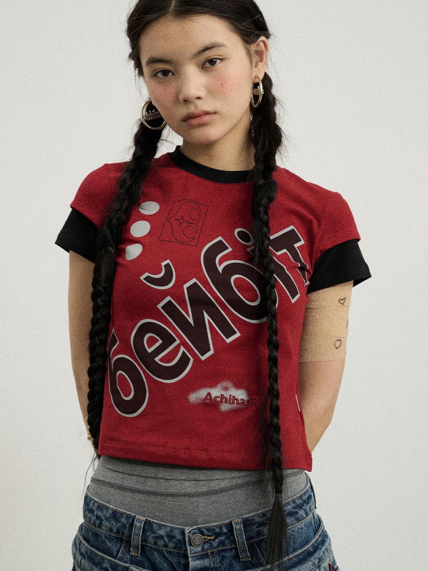 Achihara Christmas Eve Printed Short Sleeve T-Shirt