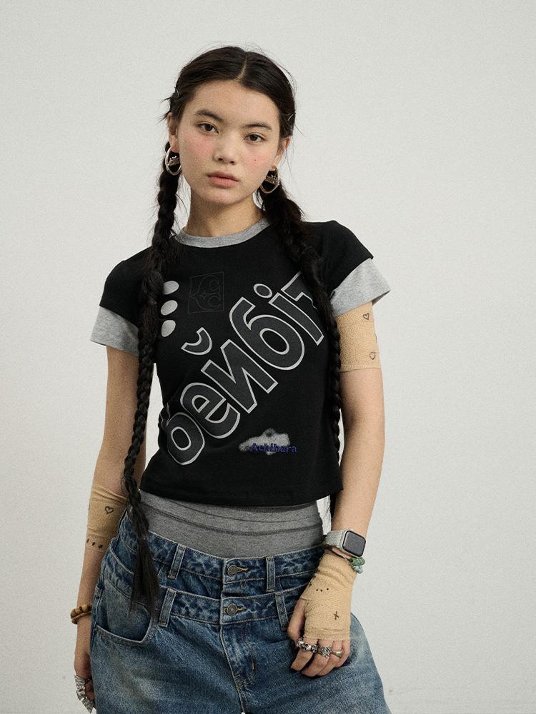 Achihara Christmas Eve Printed Short Sleeve T-Shirt