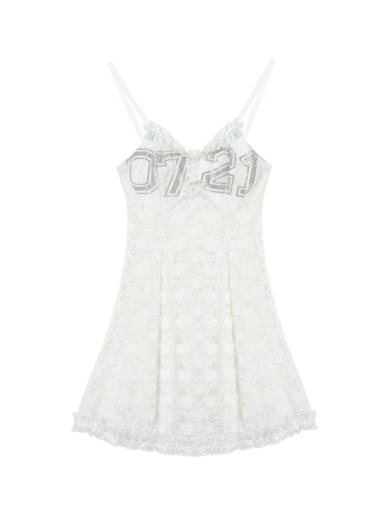 Breton Camellia Lace Slip Dress V Neck T Shirt Long Sleeve