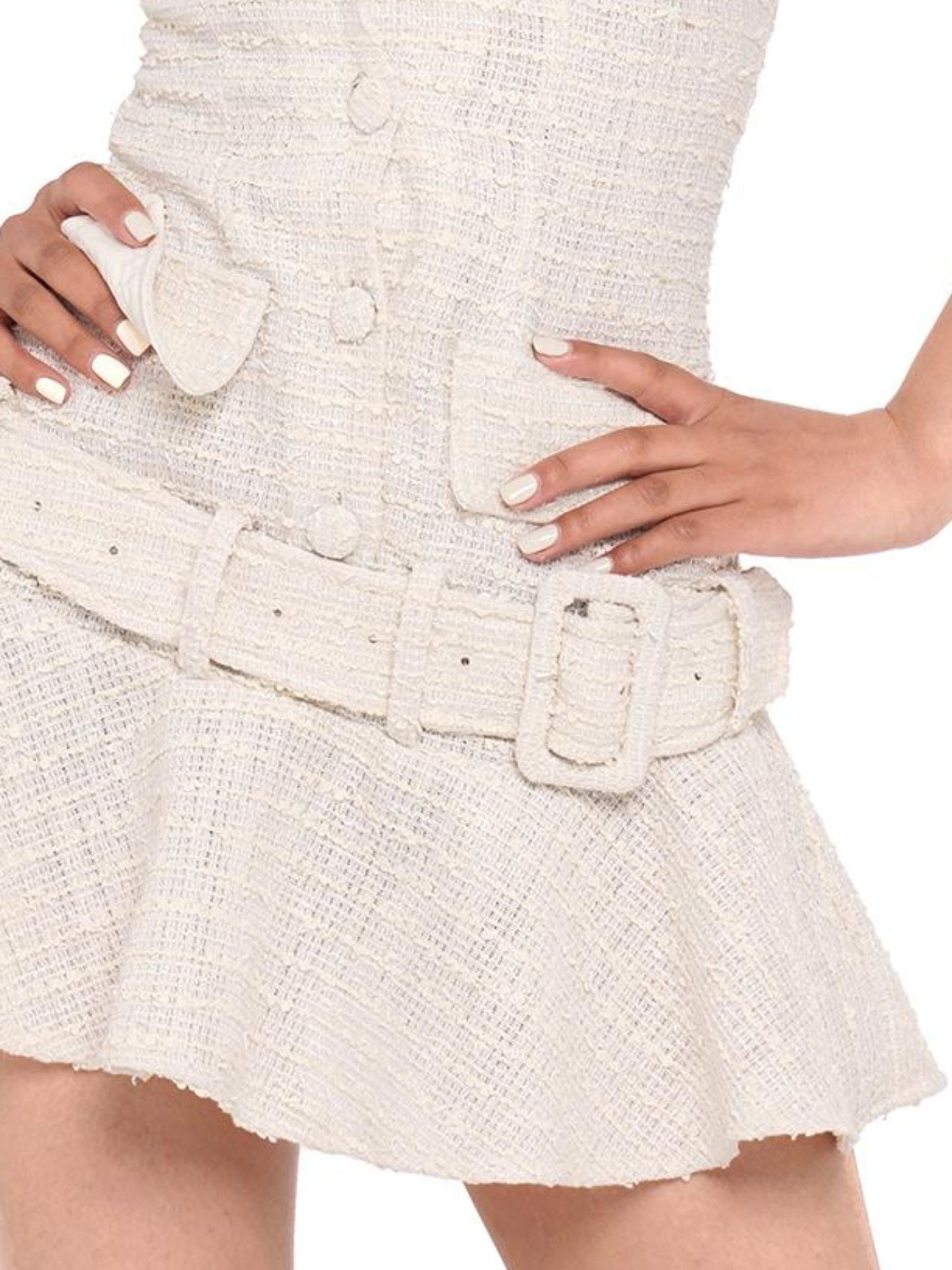 SweetChilling Chunky Knit Belted Necklace Dress