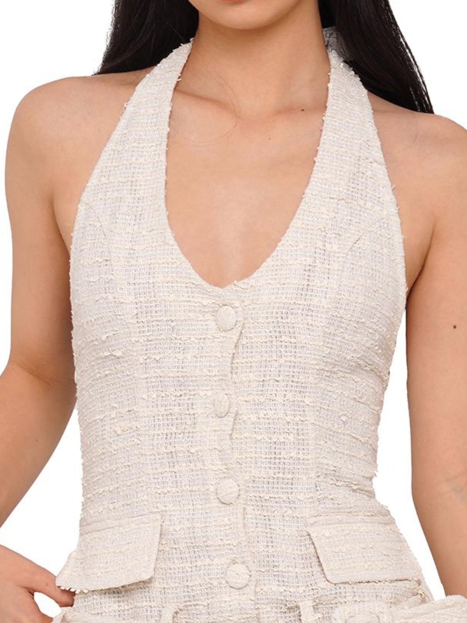 SweetChilling Chunky Knit Belted Necklace Dress