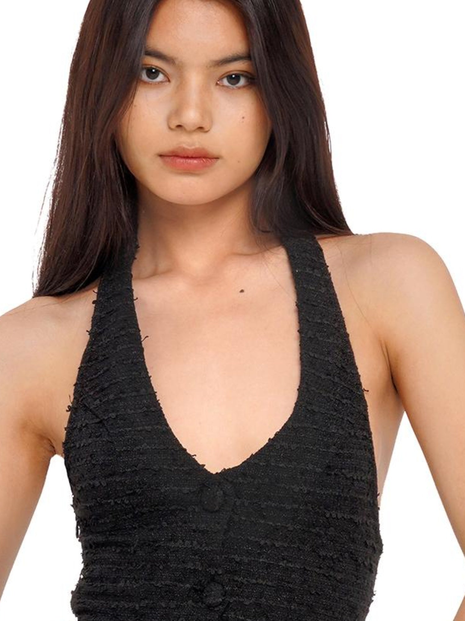 SweetChilling Chunky Knit Belted Necklace Dress
