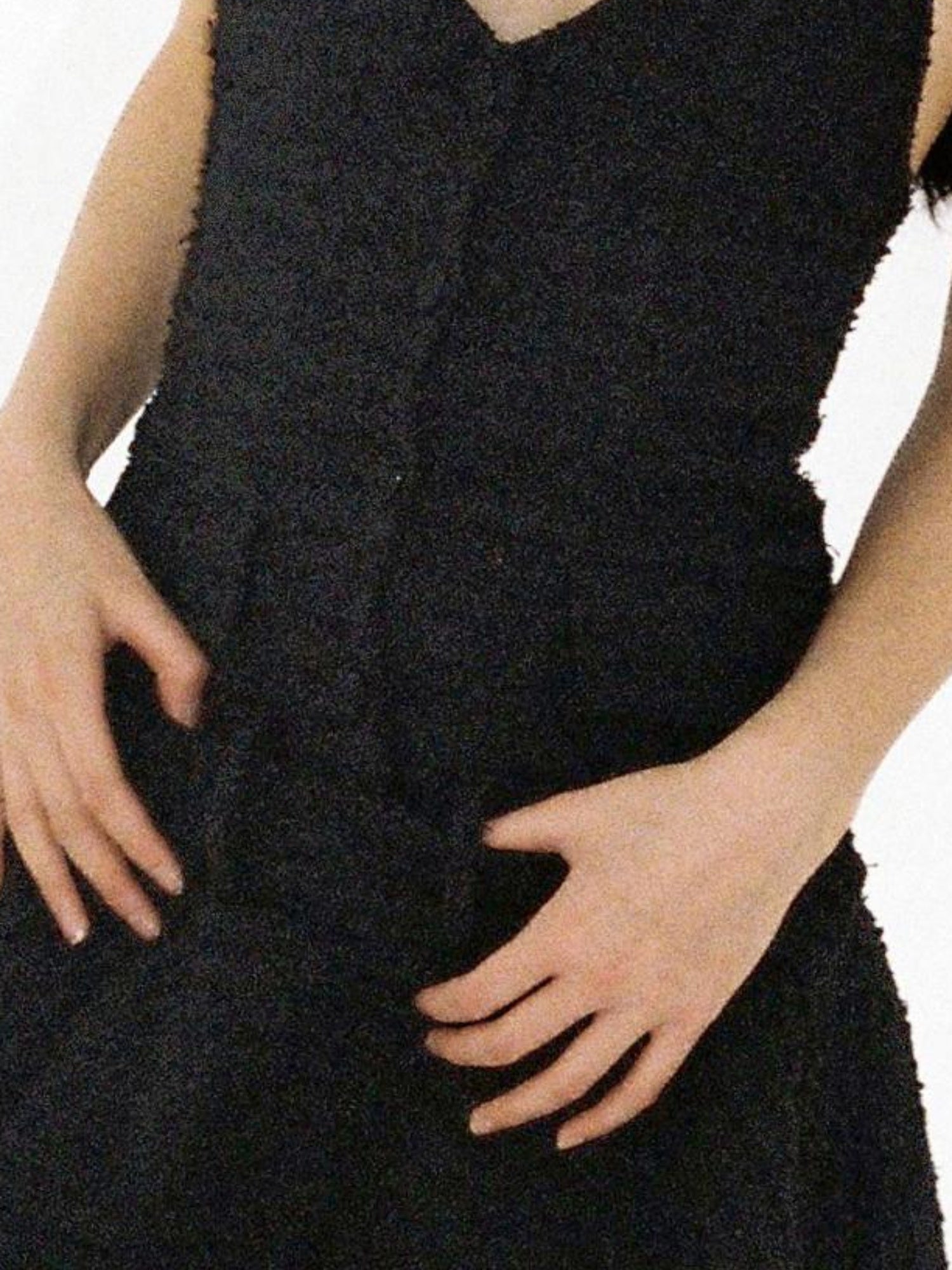 SweetChilling Chunky Knit Belted Necklace Dress