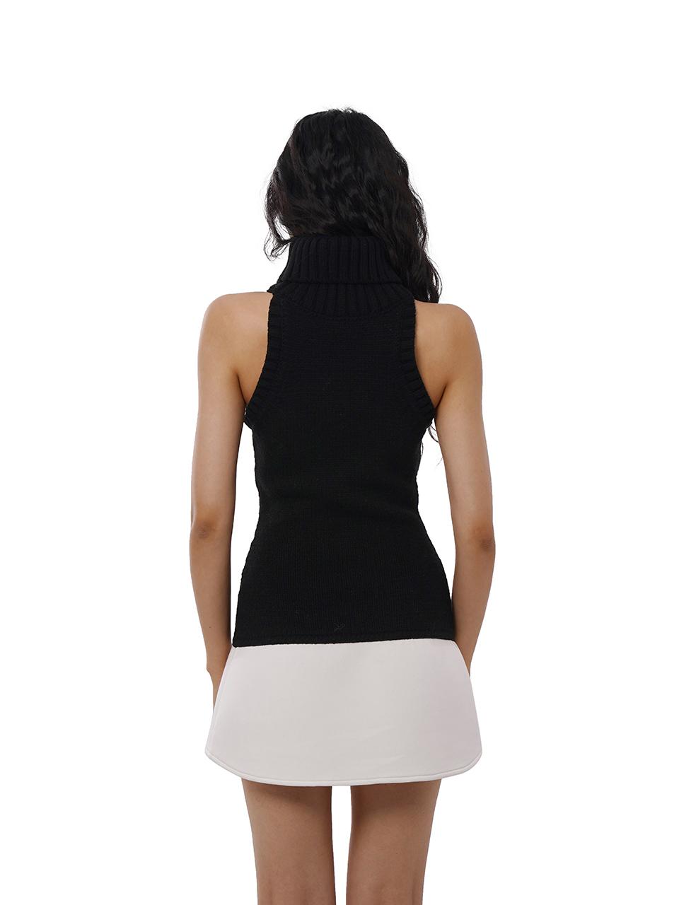 SweetChilling Chunky Knit Cable High Neck Sweater Dress