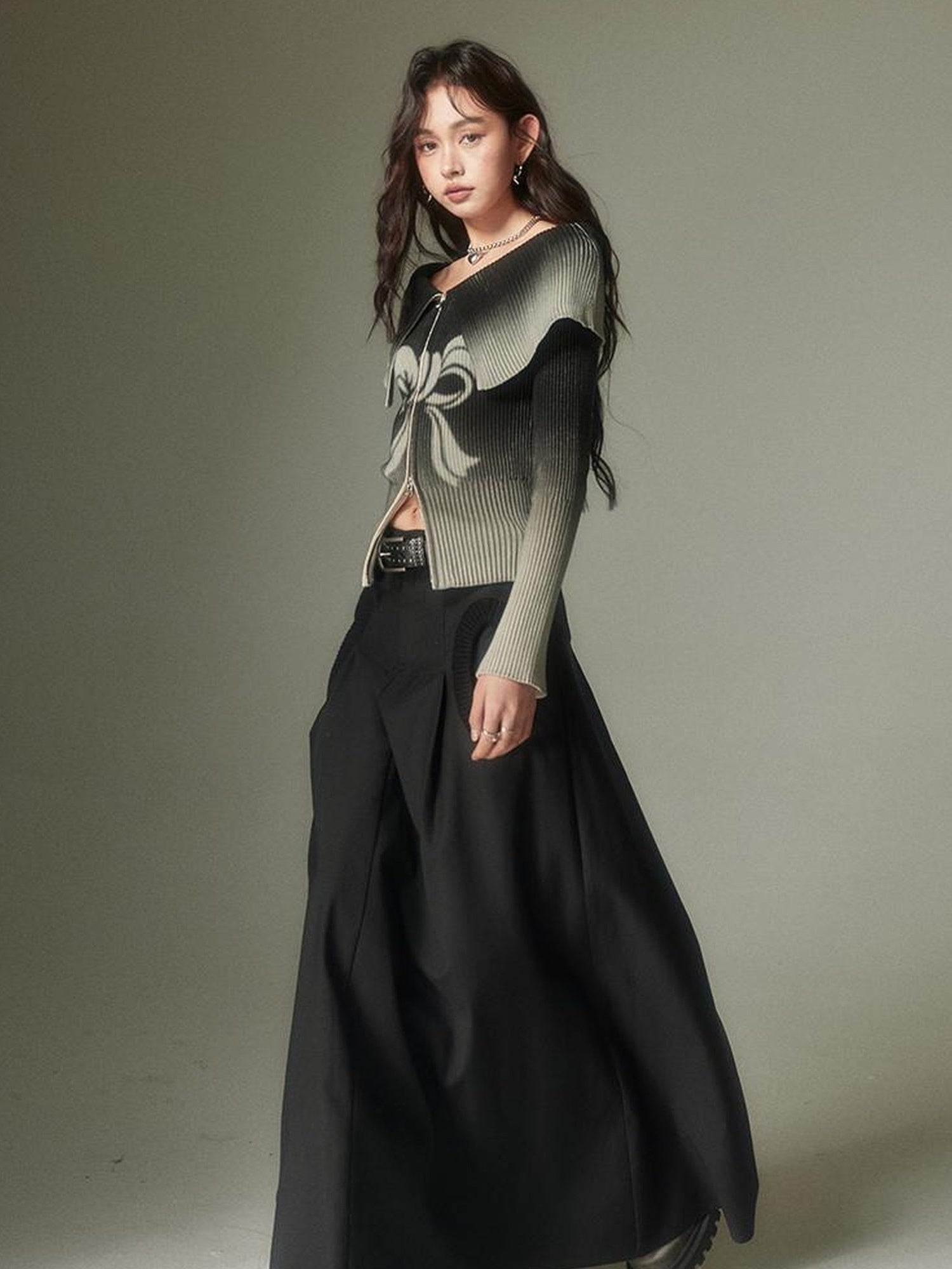 DIDDI MODA Circle Pocket A Line Maxi Skirt