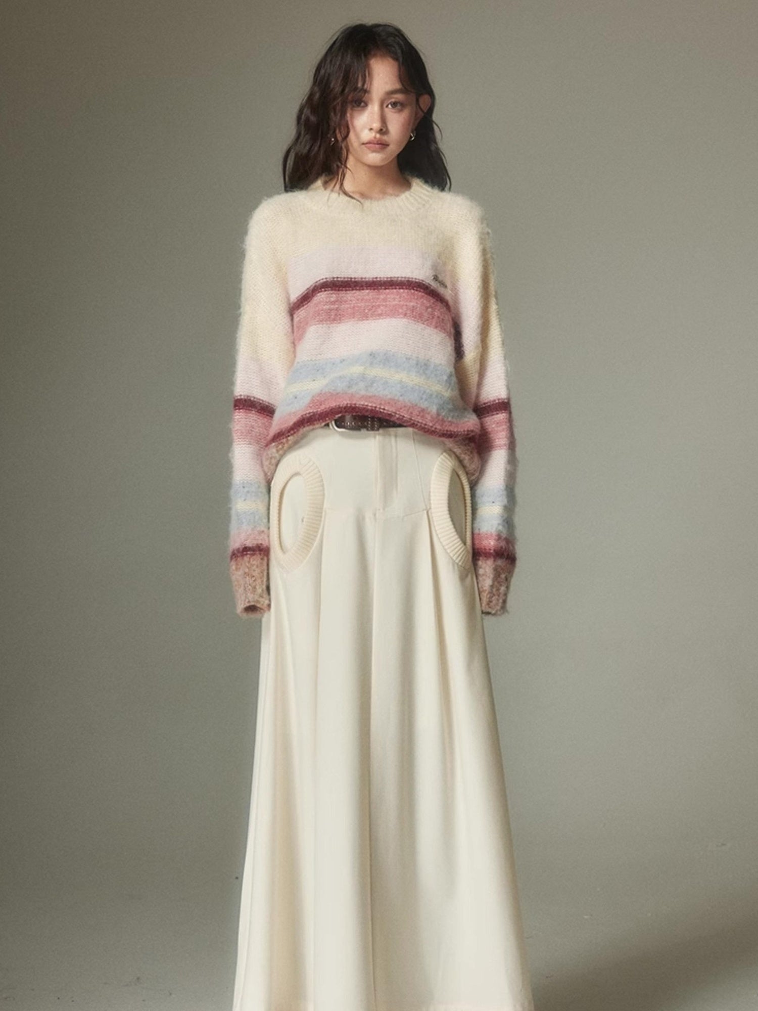 DIDDI MODA Circle Pocket A Line Maxi Skirt