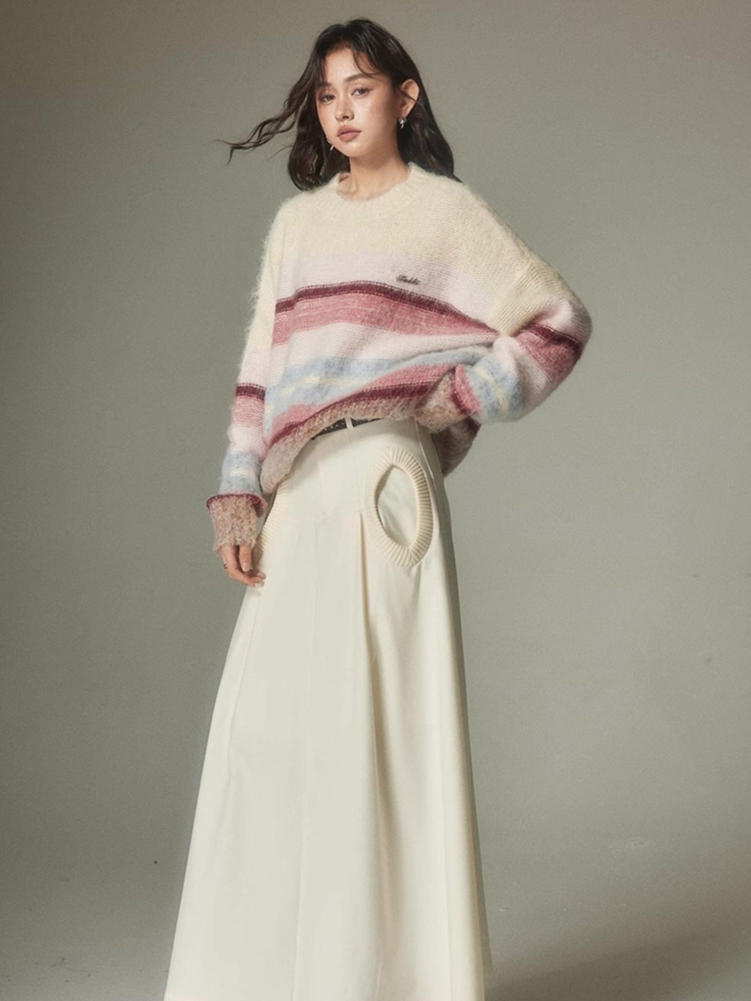 DIDDI MODA Circle Pocket A Line Maxi Skirt