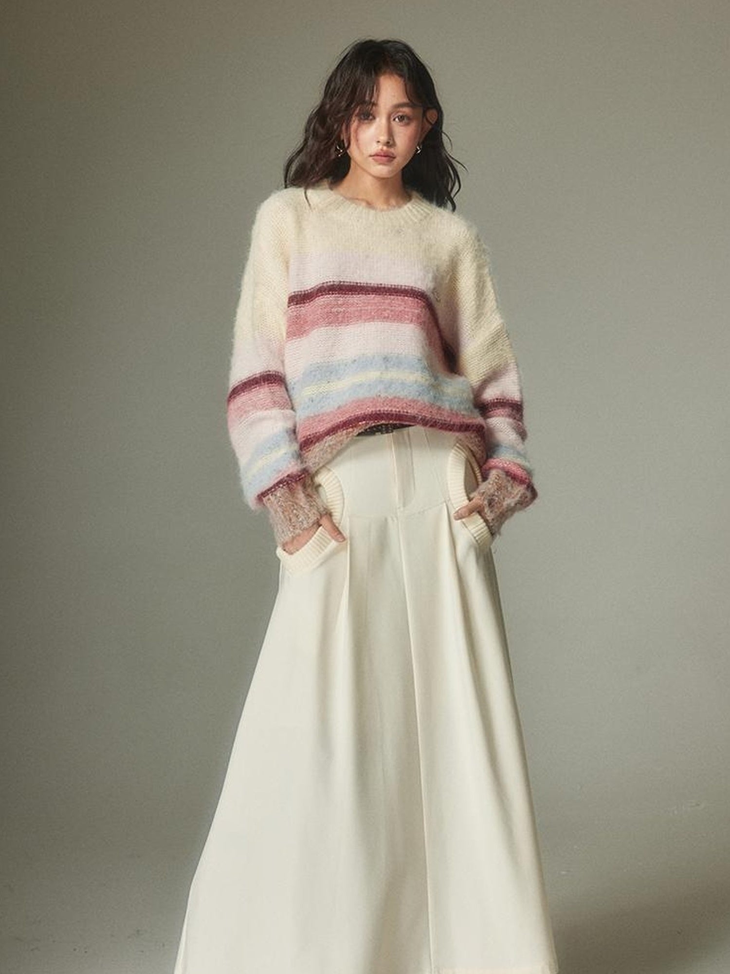 DIDDI MODA Circle Pocket A Line Maxi Skirt