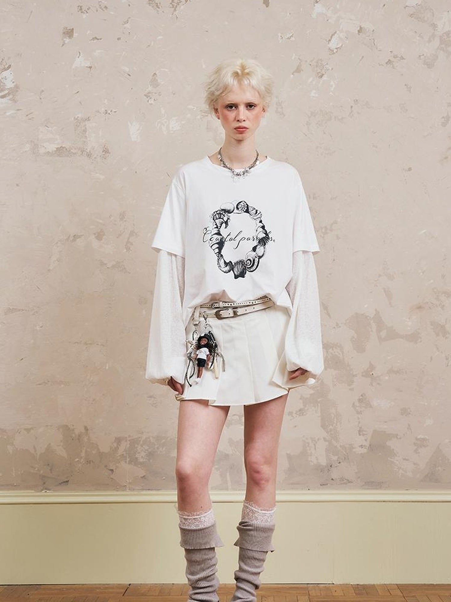 DIDDI MODA Classic Pleated Midi Skirt With Flowy Layered Design