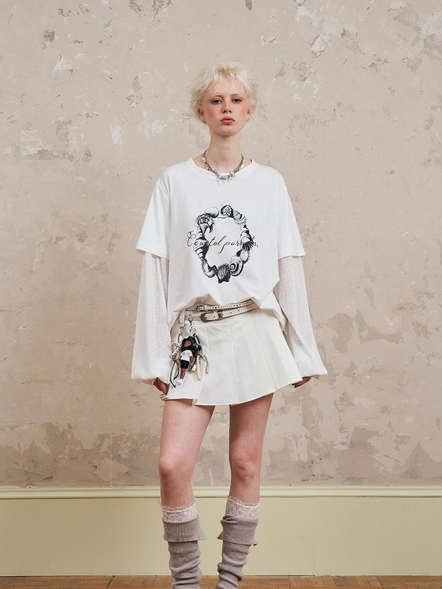 DIDDI MODA Classic Pleated Midi Skirt With Flowy Layered Design