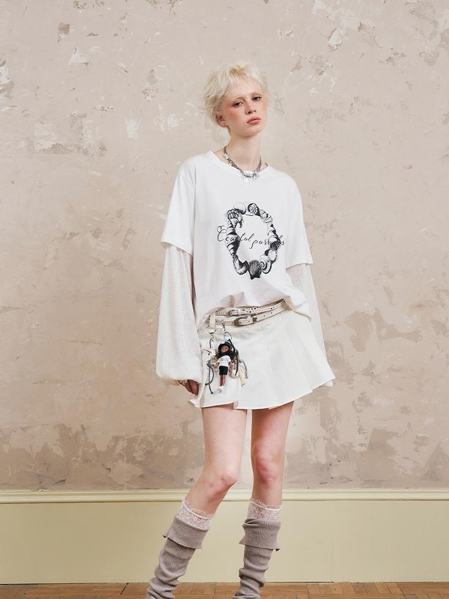 DIDDI MODA Classic Pleated Midi Skirt With Flowy Layered Design