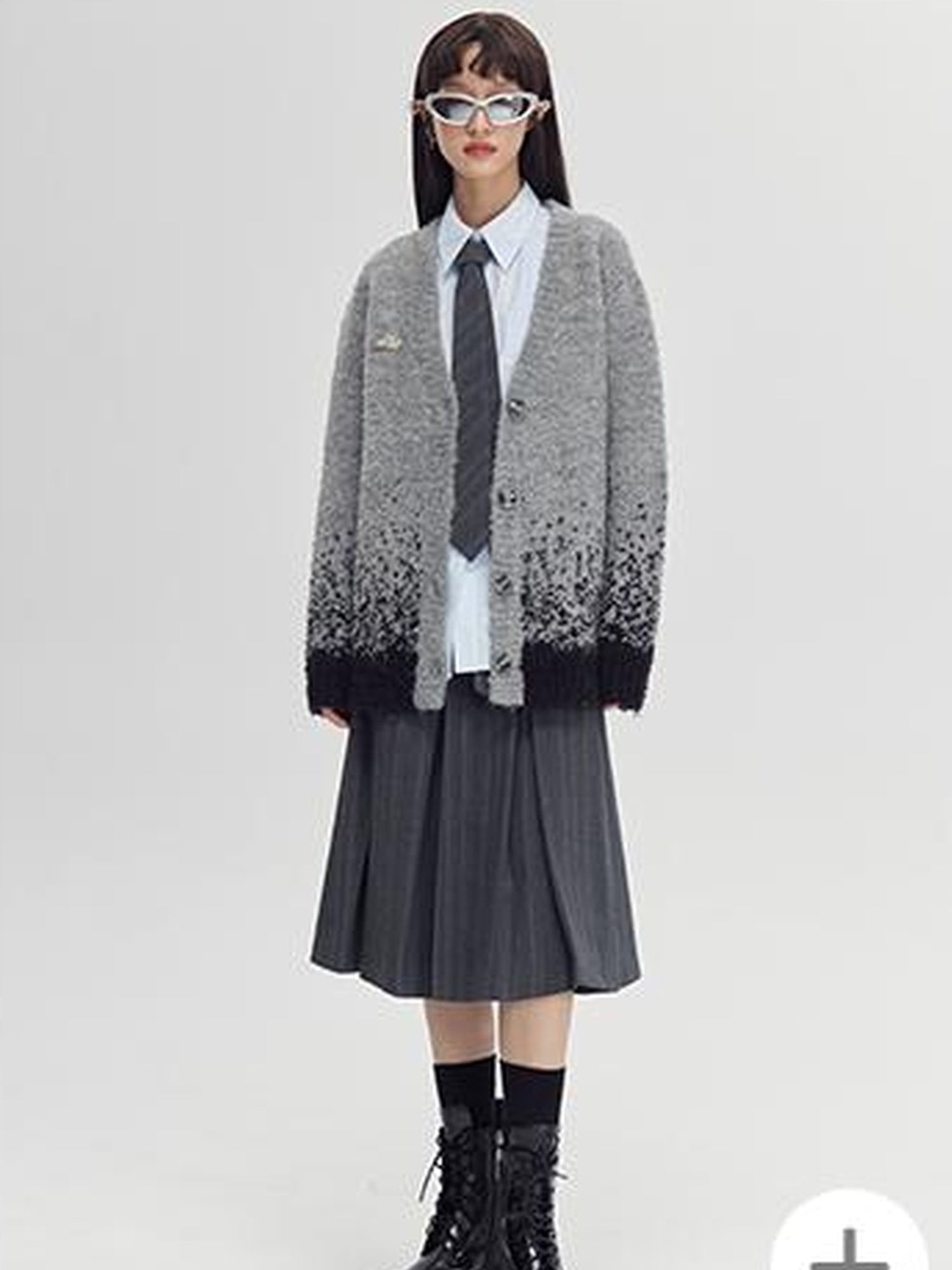 DIDDI MODA Classic Varsity Pleated Skirt With Dual Belts