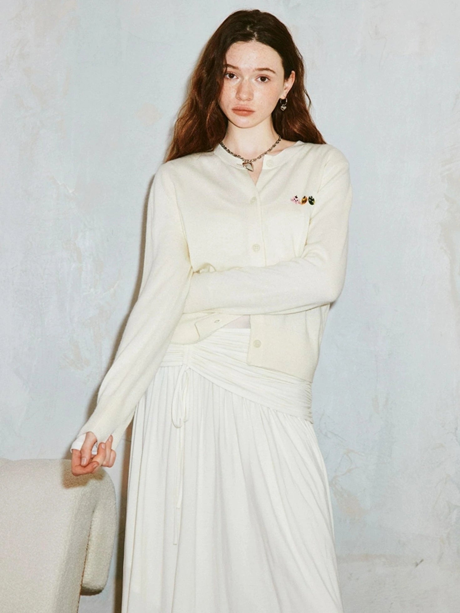 Classicalist Asymmetrical Pleated Maxi Dress