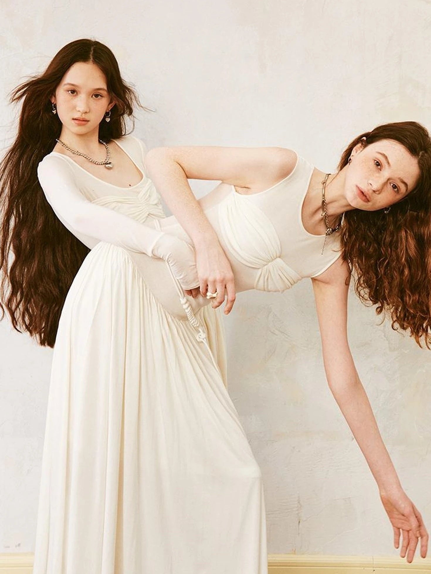 Classicalist Asymmetrical Pleated Maxi Dress