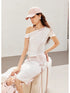 Asym Detachable Necklace Mesh Ruffle Sleeve Fitted Tee