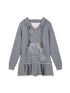 Plasmatics Punk Band Distressed Cropped Hoodie Dress