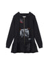 Plasmatics Punk Band Distressed Cropped Hoodie Dress