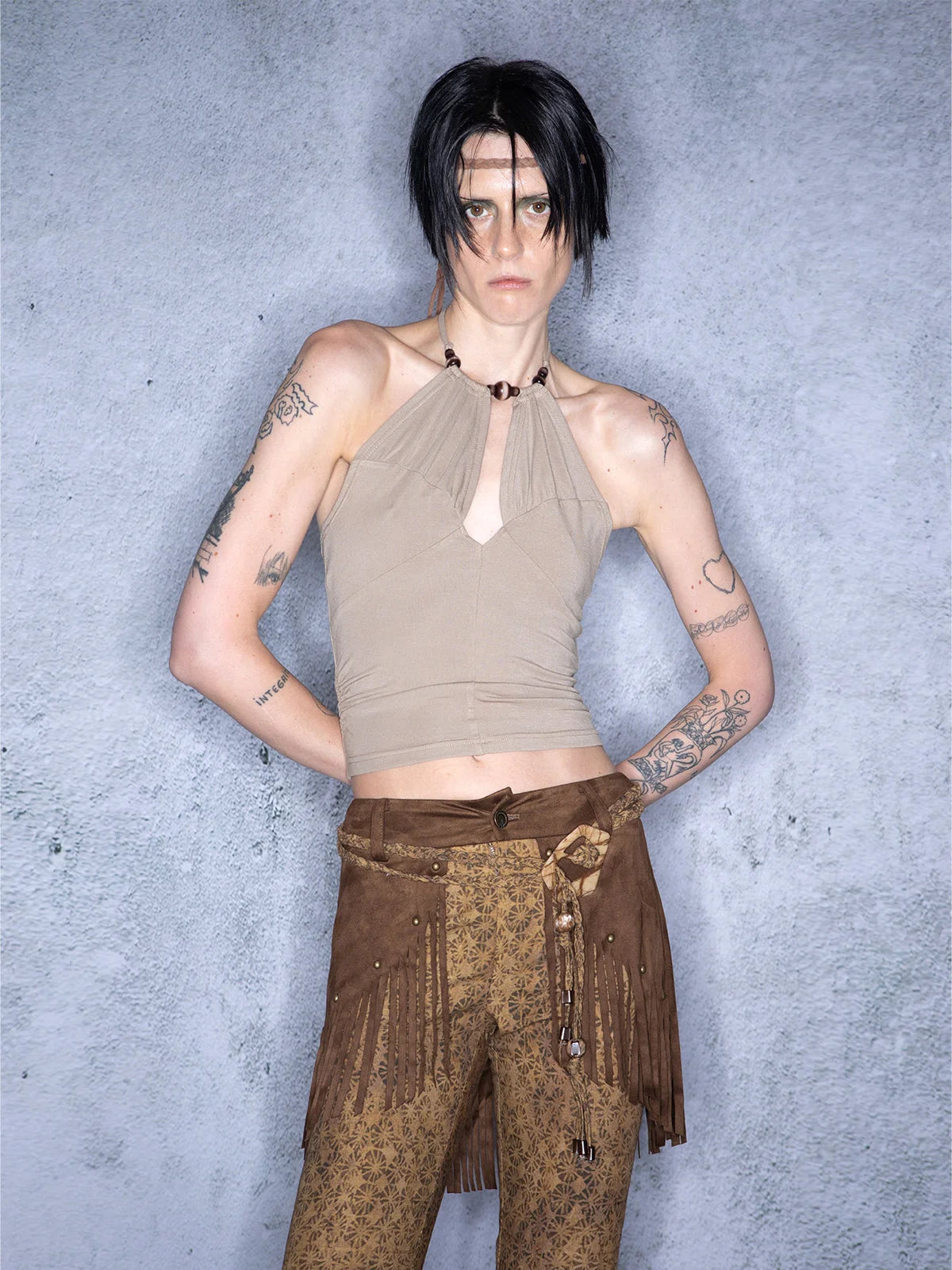 Heartwild Flash Beaded Modal Halter Top