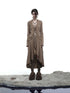 Desert Veil Linen Lace Beaded Tie Shirt Dress