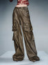 Wild Ambition Wide Leg Leather Trousers