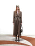 UpdateNN NORTH NODE Long Trench Coat With Detachable Grid Waist Sash