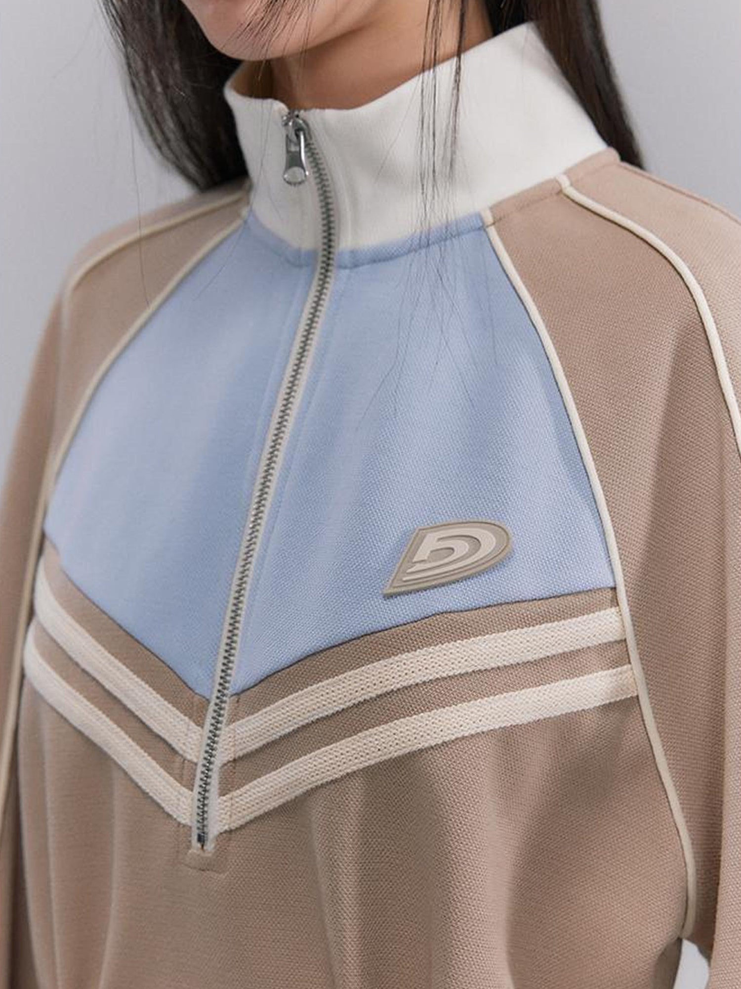 DIDDI MODA Color Block Sporty Sleeve Dress